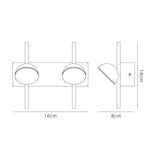 Adn LED Wall Lamp 6W 3000K - Black