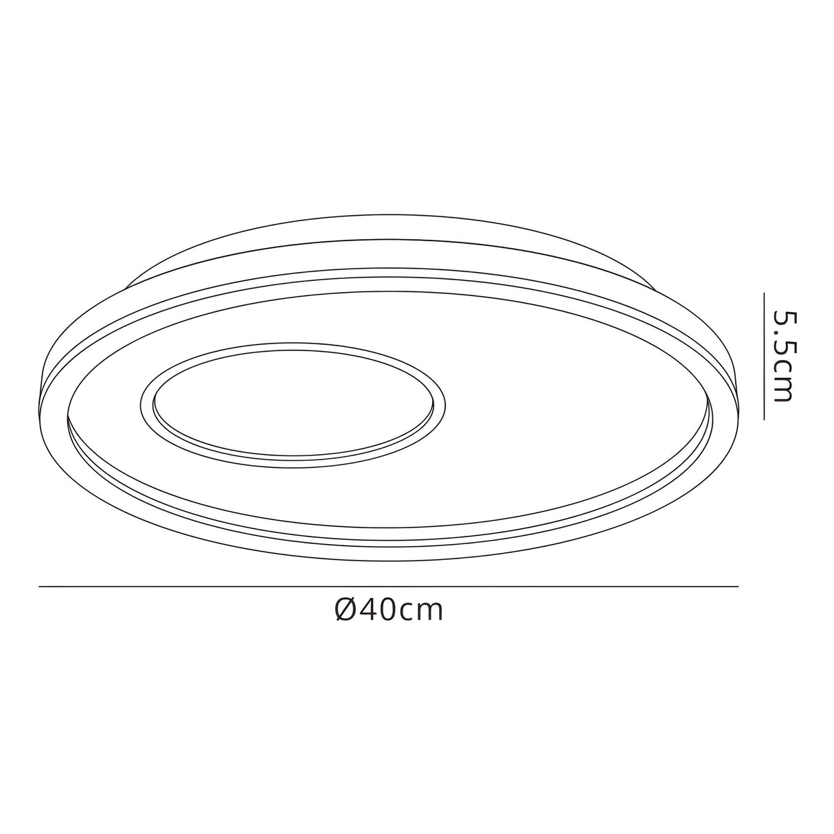 Krater CCT Dimmable LED Semi-Flush Ceiling Light With Remote Control - White