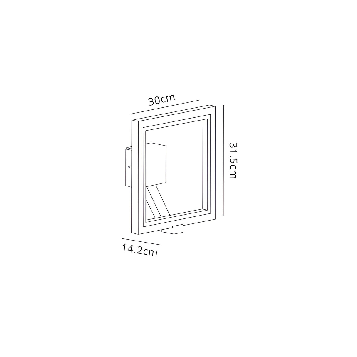 Rodas Outdoor LED Wall Light 9.5W 3000K - Anthracite