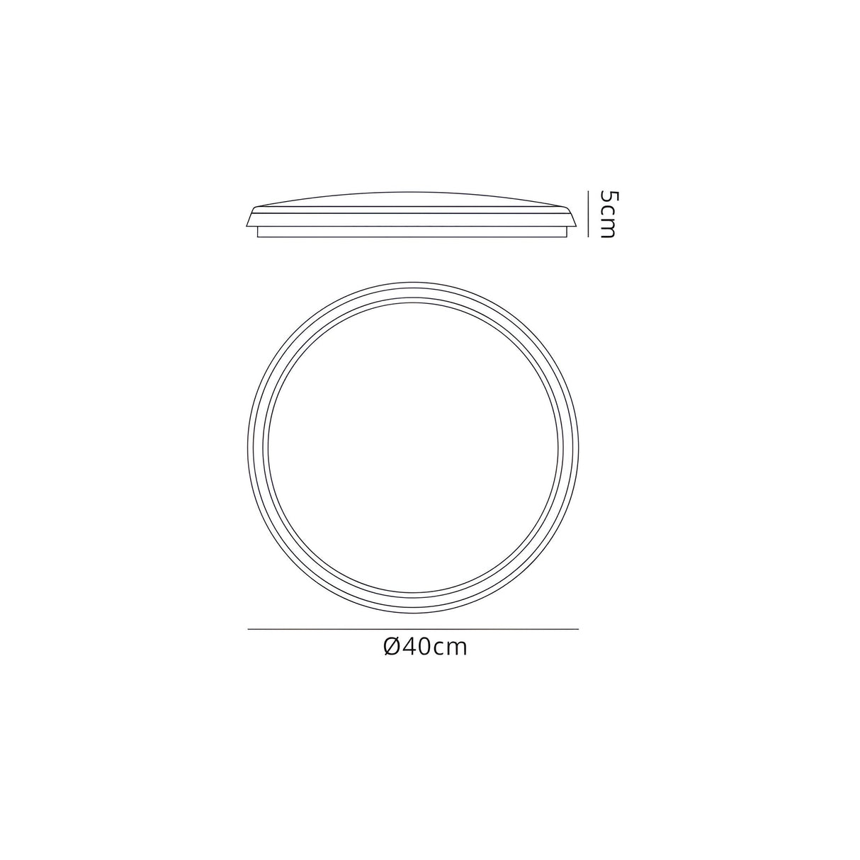 Aneto Outdoor LED Flush Ceiling Light 24W 4000K - White