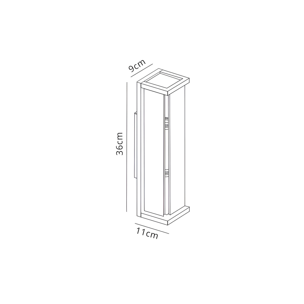 Meribel 1 Light Small Outdoor Wall Lamp - Graphite