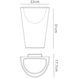 Teja 1 Light Outdoor Wall Light - White