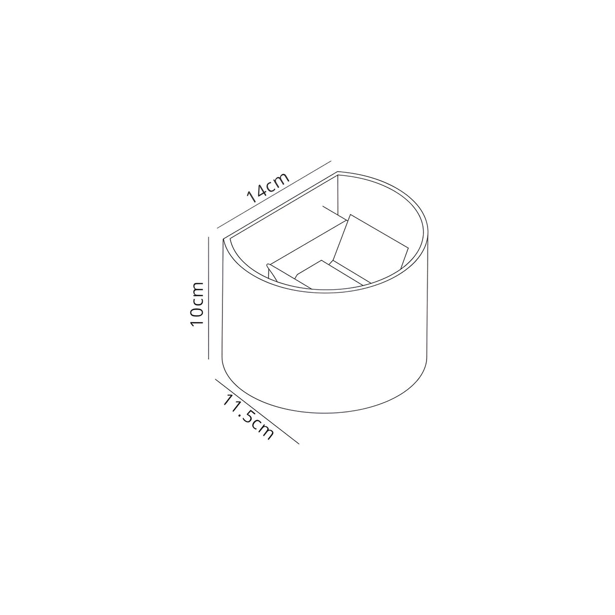 Davos Round Outdoor LED Wall Light 6W 3000K - Anthracite
