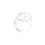 Davos Round Outdoor LED Wall Light 6W 3000K - White