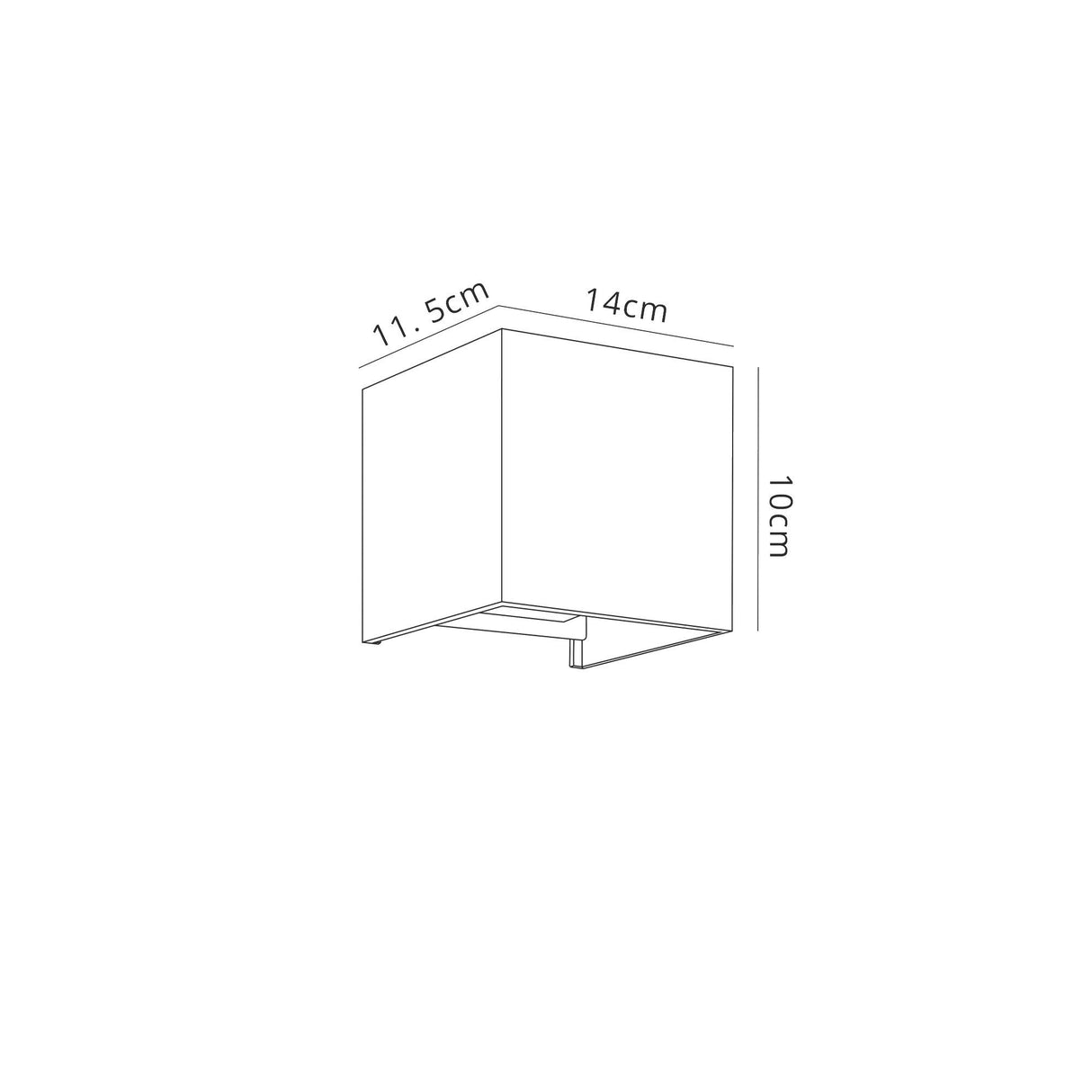 Davos Square Outdoor LED Wall Light 6W 3000K - Brown