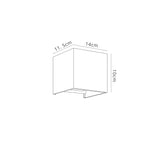 Davos Square Outdoor LED Wall Light 6W 3000K - Brown
