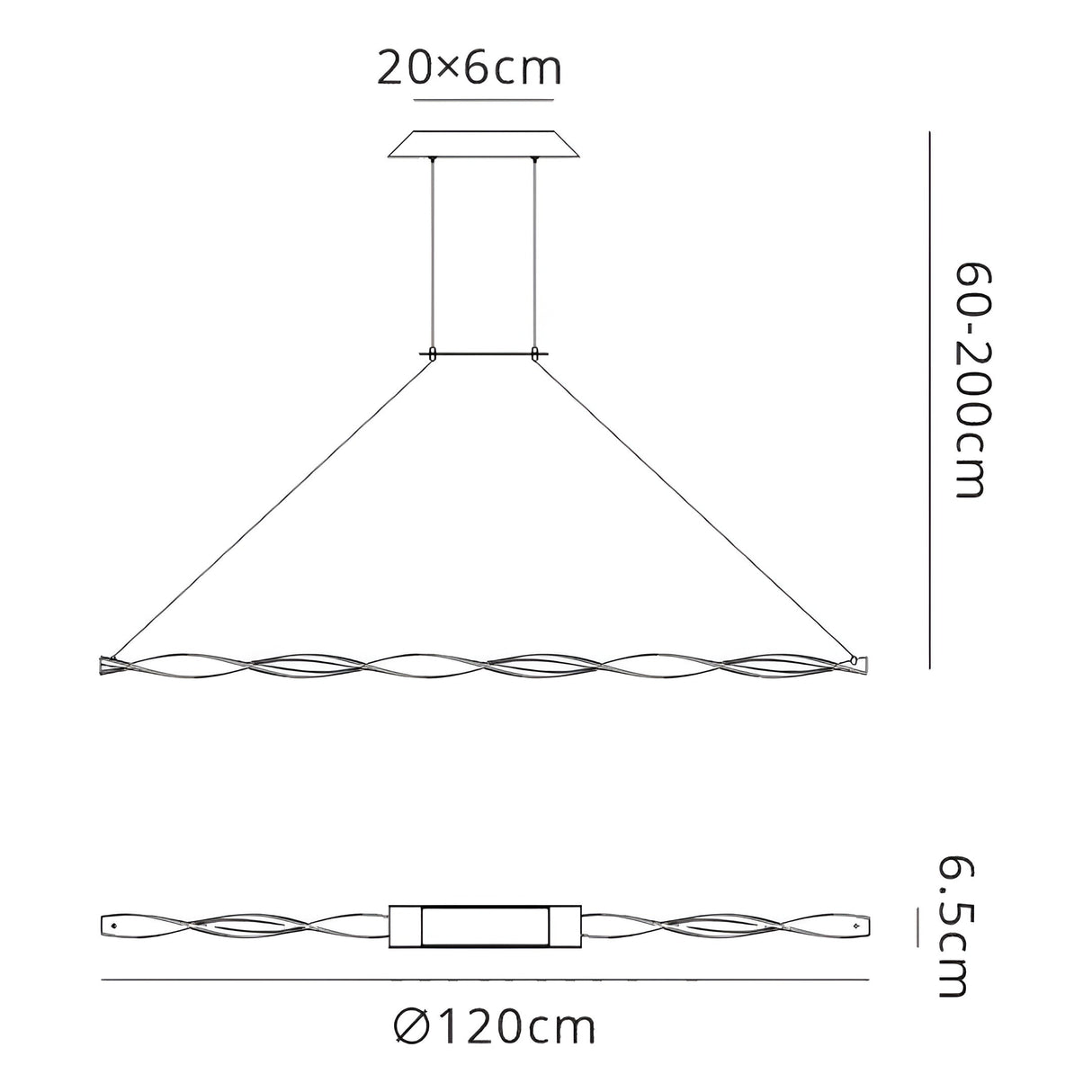 Madagascar LED Linear Suspension Light 33W 3000K - Sand White