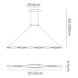 Madagascar LED Linear Suspension Light 33W 3000K - Sand White