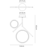 Olimpia LED Semi-Flush Ceiling Light 30W 3000K - Chrome