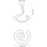 Nur II LED Semi-Flush Ceiling Light 50W 3000K – Chrome