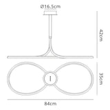 Nur II LED Rectangular Semi-Flush Ceiling Light 40W 3000K – Chrome