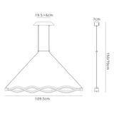 Sahara LED Linear Suspension Light 40W 3000K - Chrome