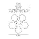 Knot II LED Semi-Flush Ceiling Light 3000K 60W - Chrome