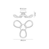 Knot II LED Semi-Flush Ceiling Light 3000K 40W - Chrome