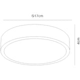 Saona Small Round LED Flush Ceiling Light 14W 3000K - White