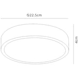 Saona Medium Round LED Flush Ceiling Light 24W 3000K - White