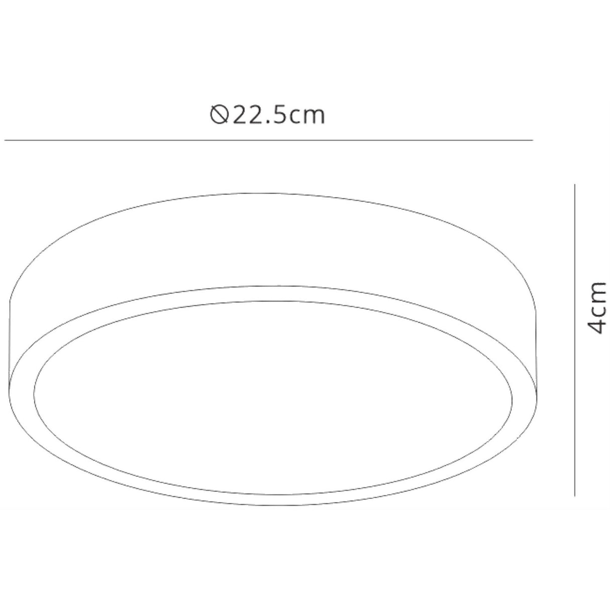 Saona Medium Round LED Flush Ceiling Light 24W 4000K - White