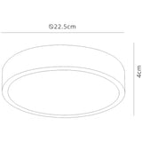 Saona Medium Round LED Flush Ceiling Light 24W 4000K - White