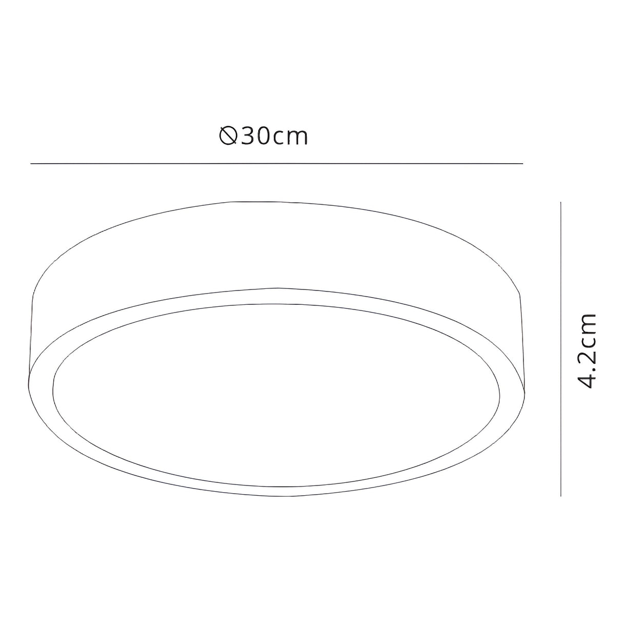 Saona Large Round LED Flush Ceiling Light 30W 4000K - White