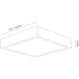 Saona Extra Small Square LED Flush Ceiling Light 8W 3000K - White