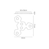 Area 5 Light Flush Ceiling Light - Sand White