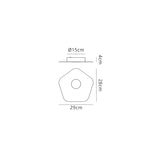 Area 1 Light Flush Ceiling Light - Sand White