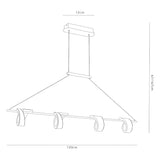 Tsunami LED Linear Suspension Light 48W 3000K - Sand White