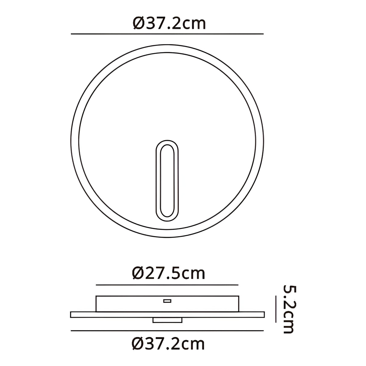 Clock CCT LED Flush Ceiling Light 30W 4000K - Sand White