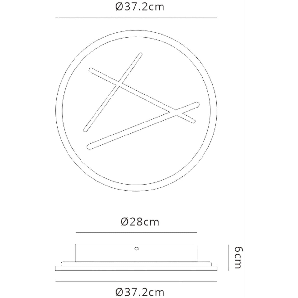 Kenzo LED Flush Ceiling Light 4000K 30W - Sand White