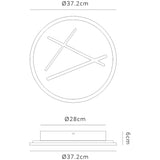 Kenzo LED Flush Ceiling Light 4000K 30W - Sand White