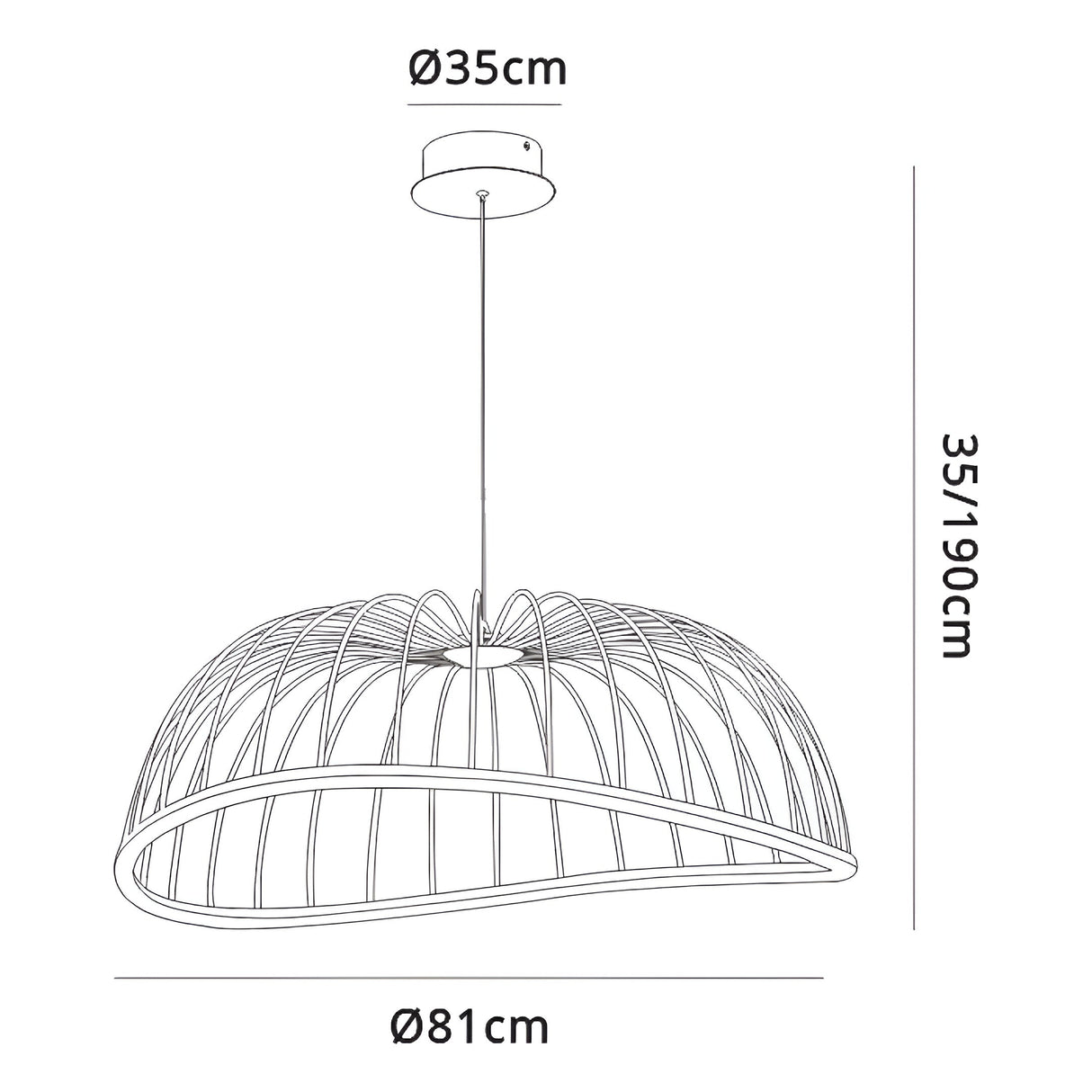 Celeste Large 2 Light LED Pendant Light 40W 3000K - White