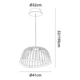 Celeste Small 2 Light LED Pendant Light 20W 3000K - White