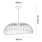Celeste Large 2 Light LED Pendant Light 40W 3000K - Black