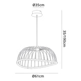 Celeste Medium 2 Light LED Pendant Light 30W 3000K - Black
