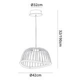 Celeste Small 2 Light LED Pendant Light 20W 3000K - Black