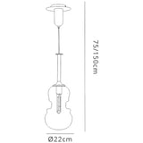 Sonata 22cm 1 Light Pendant Light - Bronze