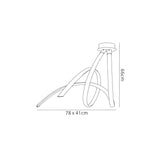 Armonia Spiral LED Semi-Flush Ceiling Light 60W 3000K - Polished Chrome