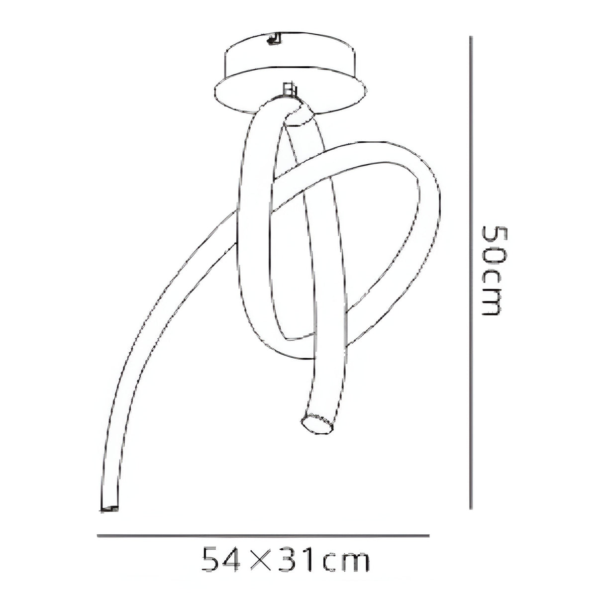 Armonia Vertical LED Semi-Flush Ceiling Light 40W 3000K - Polished Chrome