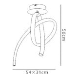 Armonia Vertical LED Semi-Flush Ceiling Light 40W 3000K - Polished Chrome