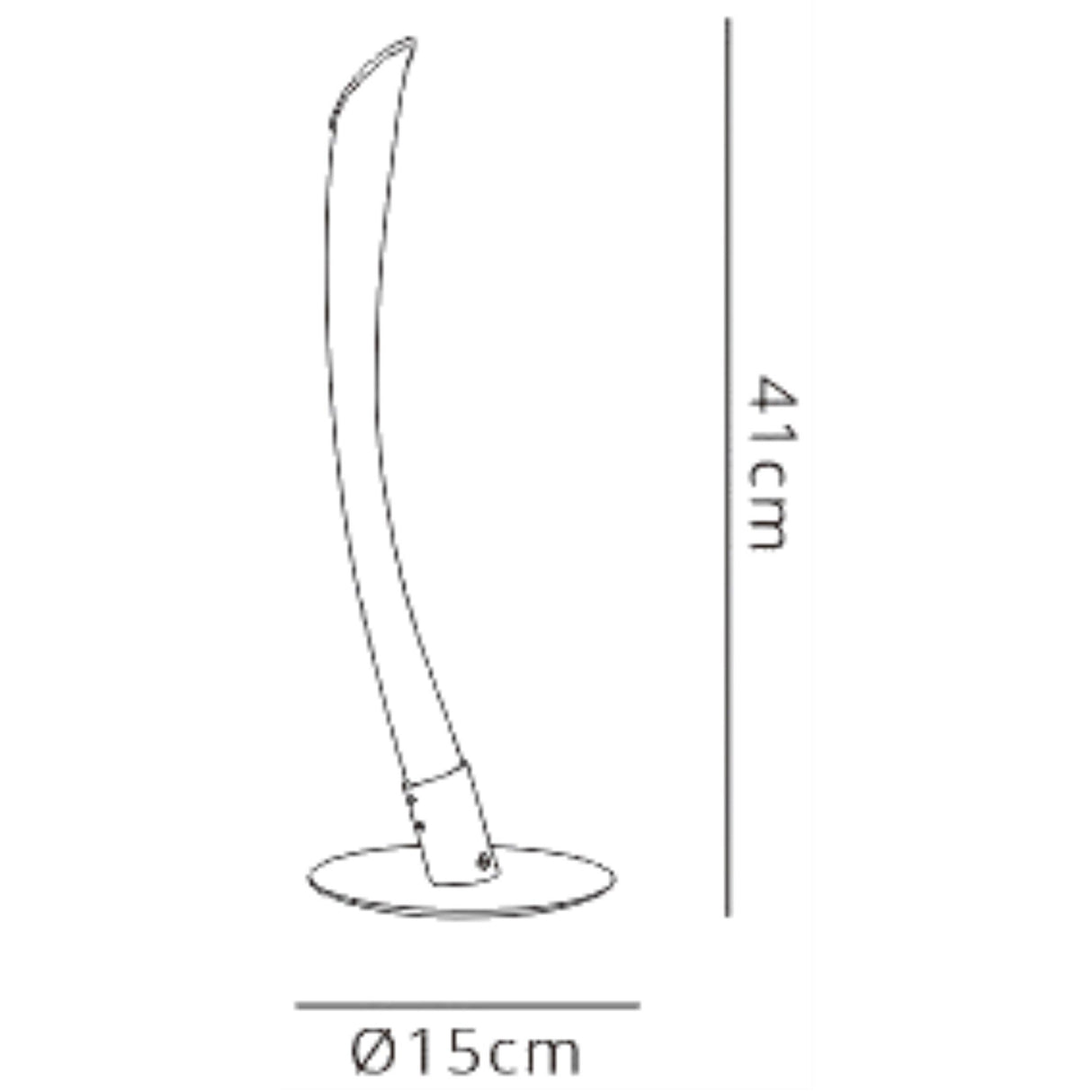 Armonia LED Frosted Acrylic Table Lamp 10W 3000K - Polished Chrome
