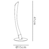 Armonia LED Frosted Acrylic Table Lamp 10W 3000K - Polished Chrome