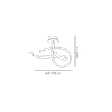 Armonia Curl LED Semi-Flush LED Ceiling Light 40W 3000K - Polished Chrome