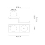 Zanzibar Globe LED Wall Light With Switch & Phone Induction Charger 6W 3000K – Sand White