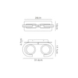 Iguazu 2 Light Outdoor Wall Light - White