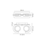 Iguazu 2 Light Outdoor Wall Light - Anthracite