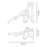 Armonia Spiral Dimmable LED Semi-Flush Ceiling Light 60W 3000K - Dark Silver