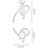 Armonia Vertical Dimmable LED Semi-Flush Ceiling Light 40W 3000K - Dark Silver