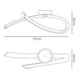 Armonia Loop Dimmable LED Semi-Flush Ceiling Light 25W 3000K - Dark Silver