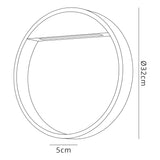 Cycle Large Outdoor LED Wall Light 12W 3000K - Dark Grey