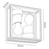 Verbier 2 Light Outdoor Ceiling/Wall Light - Dark Grey